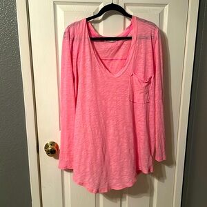 Xl pink long sleeve Free People shirt